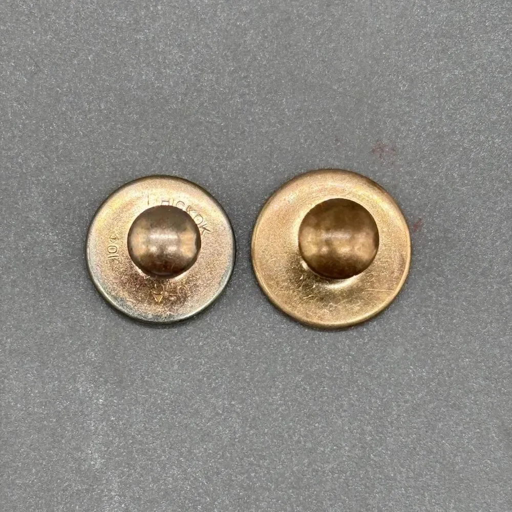 Vintage Mother of Pearl Cufflinks Mismatched Hickok USA Rose Gold Plated Pair